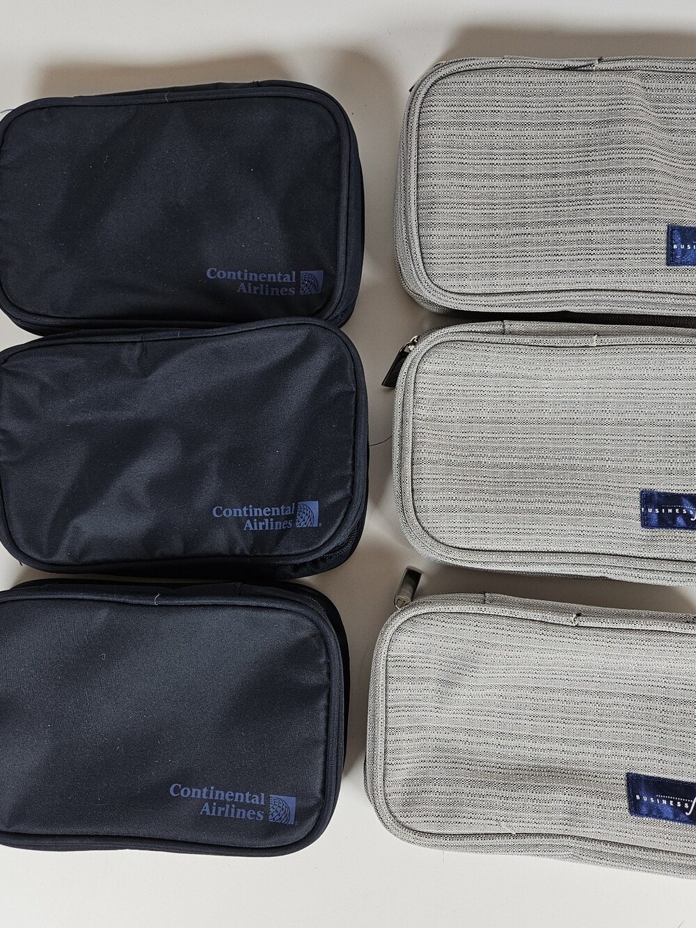 Lot Of 6 Airline Travel Bags Amenity United Airlines Continental Business Class